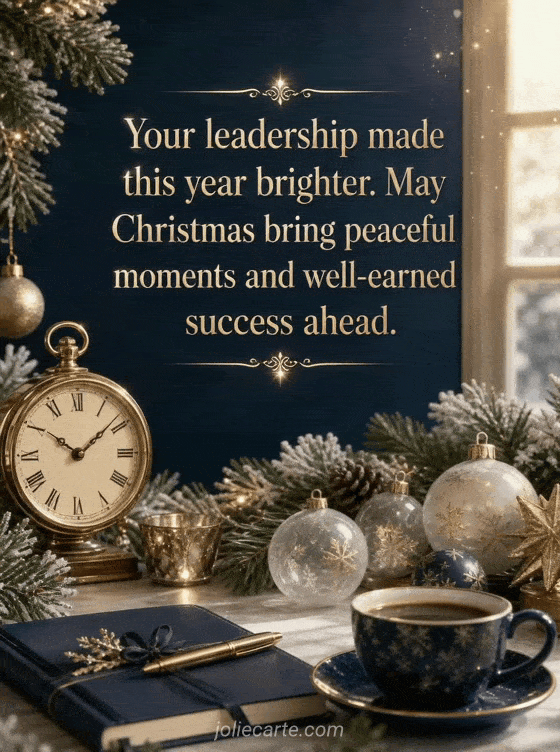 Merry Christmas wishes to boss - Free card 🎄 - JolieCarte
