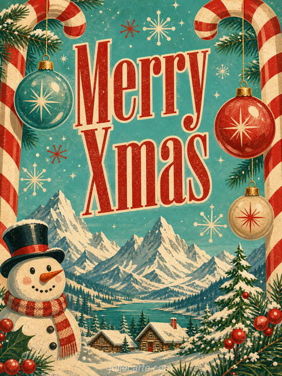 クリスマス Merry Christmas post card Xmas postcards - Free card 🎅 - JolieCarte
