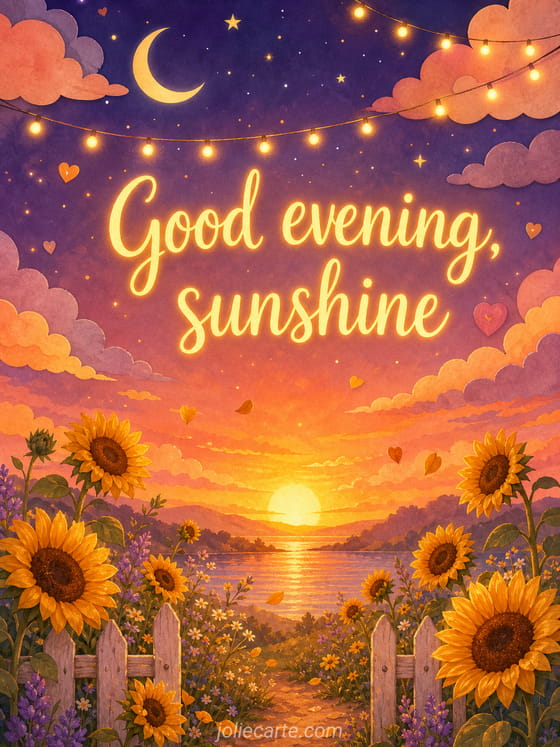 creative ways to say good evening - Free card 🌙 - JolieCarte