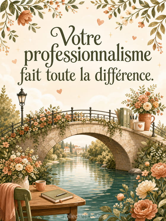 Carte raffinée avec tulipes et stylo doré symbolisant le professionnalisme au bureau