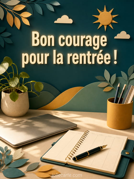 Crayons colorés, cahier ouvert et petit sac à dos sur bureau lumineux de rentrée