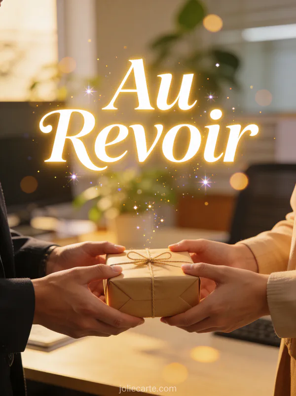 Mains échangeant un petit cadeau emballé dans un bureau