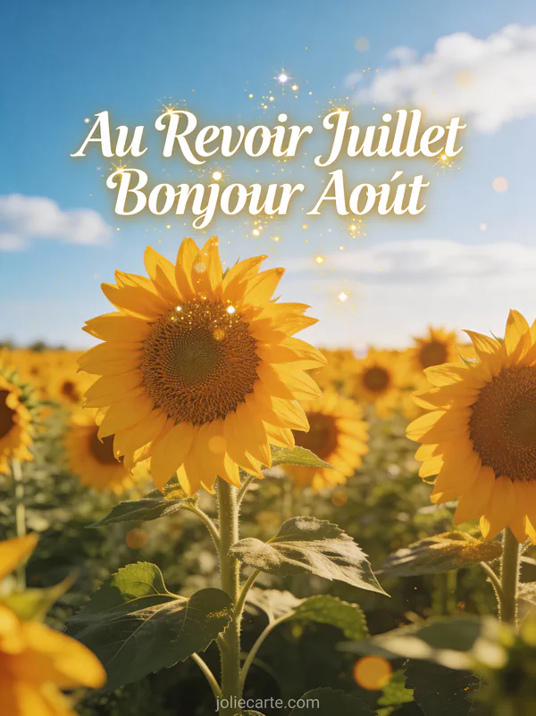 Champ de tournesols en pleine floraison sous un ciel d'été bleu