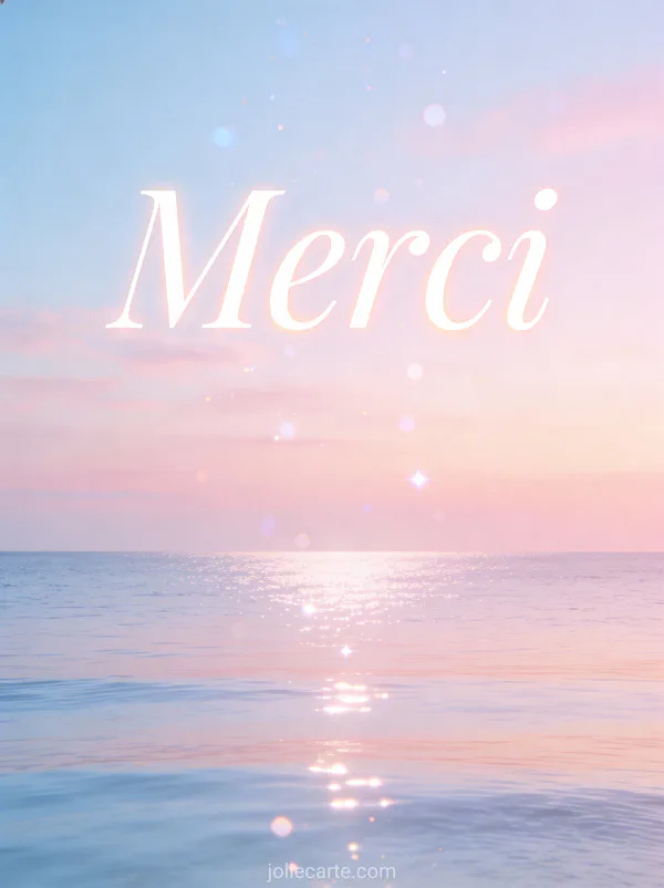 Message de remerciement après un décès illustré avec lapin dormant nuages texte Merci