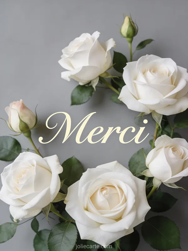 Carte remerciement deces gratuites avec faon couronne fleurs prairie texte Merci