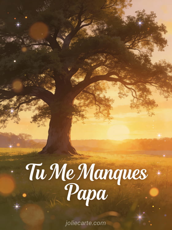 Photo de famille noir et blanc dans un cadre en bois patiné avec le texte Tu Me Manques Papa