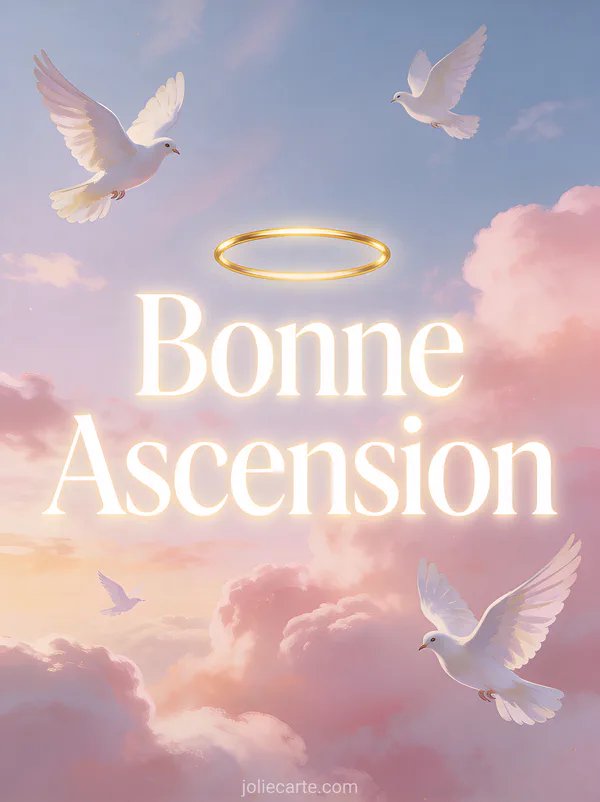 Valise vintage avec autocollants devant mer et palmier avec avion en papier et texte Bonne Ascension