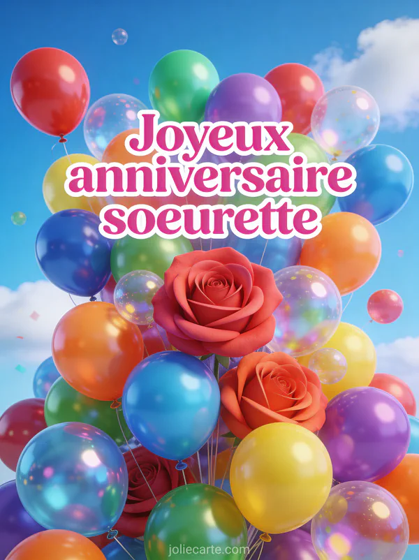 Dizaines de ballons colorés de toutes tailles remplissant le cadre sur fond de ciel bleu lumineux