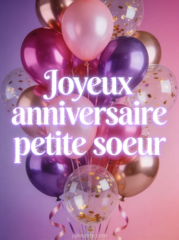 Cascade de ballons dégradés rose fuchsia violet dont certains transparents avec confettis dorés à l'intérieur