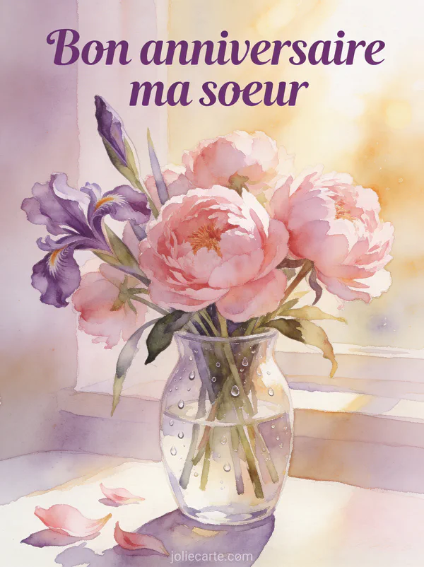 Piano à queue blanc de profil avec pétales de cerisier qui tombent sur les touches en fond pastel rose