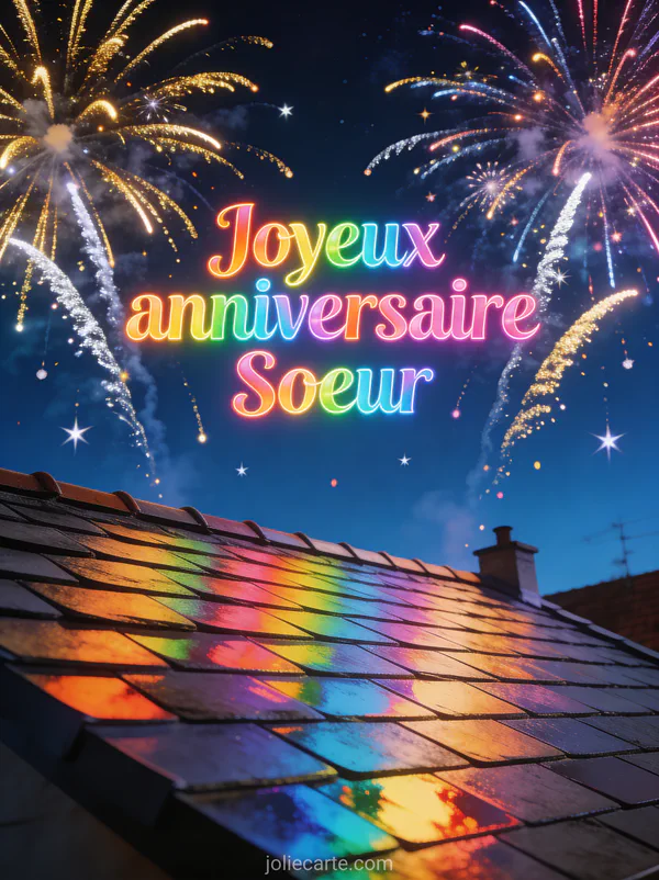 Feux d'artifice multicolores spectaculaires éclatant dans un ciel nocturne bleu marine au-dessus des toits