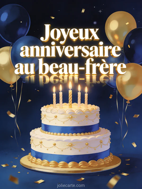 Carte anniversaire beau-frère moderne avec motifs géométriques vitrail bleus violets dorés sur fond noir