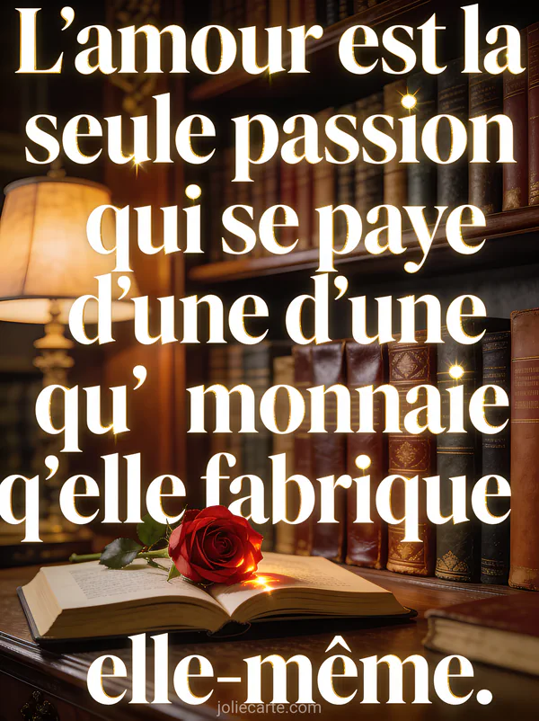 Bibliothèque ancienne avec livres reliés de cuir et rose rouge posée sur un livre ouvert en lumière tamisée