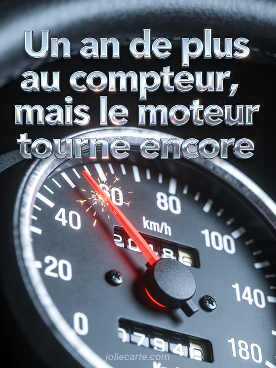 Compteur de vitesse vintage dont l'aiguille est dans le rouge avec des étincelles sur fond sombre