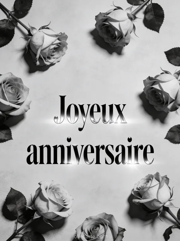 Roses en noir et blanc photo réaliste avec éclairage dramatique et touches de lumière argentée sur fond texturé gris clair