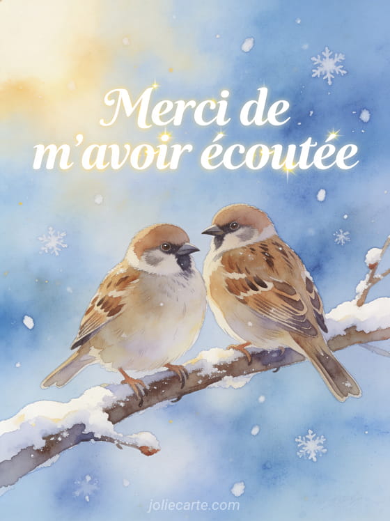 Merci De M avoir cout e Image Gratuite JolieCarte Merci De M avoir cout e Image Gratuite JolieCarte