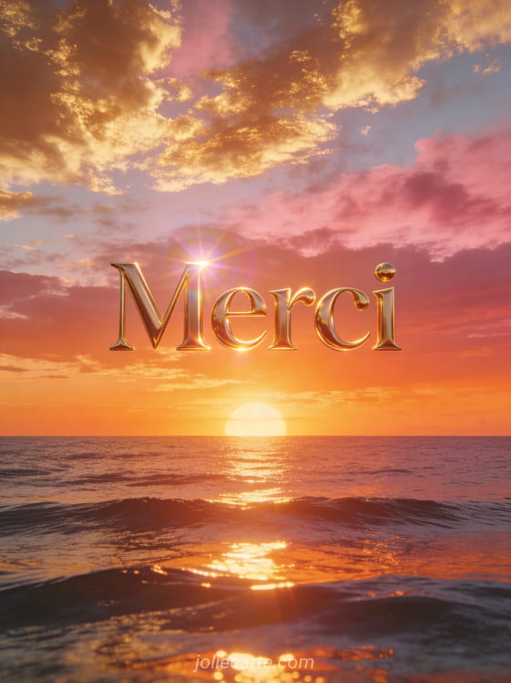 Lever de soleil spectaculaire au-dessus de la mer avec couleurs orange et roses et reflets brillants sur les vagues