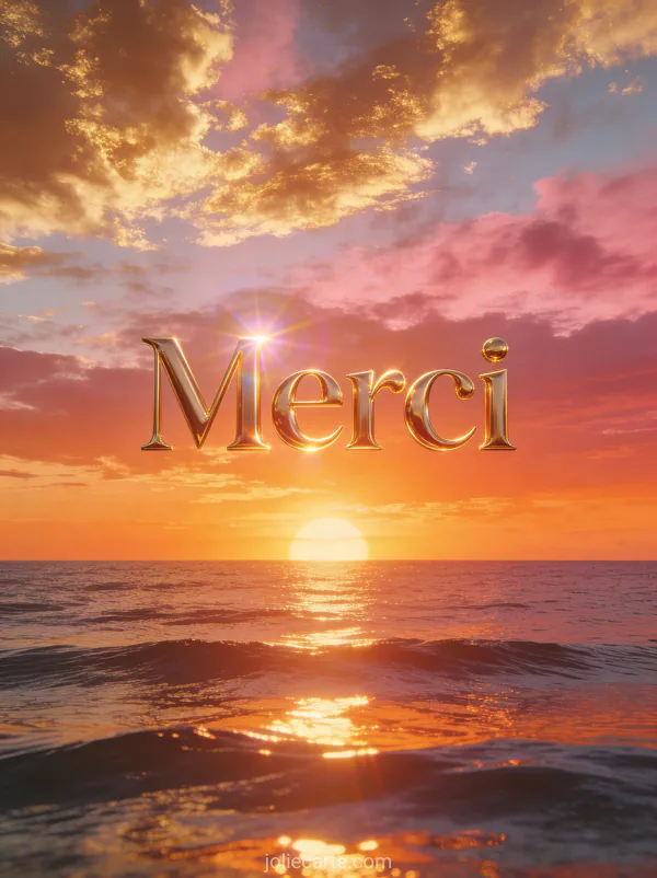 Lever de soleil spectaculaire au-dessus de la mer avec couleurs orange et roses et reflets brillants sur les vagues