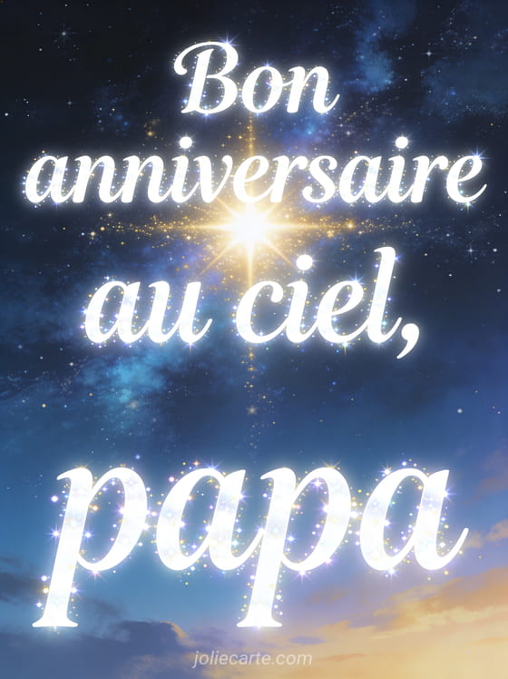 Ciel étoilé magnifique avec une étoile brillante au centre et des lueurs dorées et bleutées dans la nuit