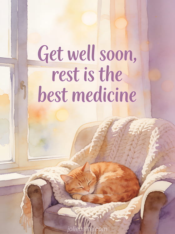 Biglietto Di Auguri 'Get Well Soon' - Second Nature Cards - Rifinito A Mano - Con Busta - 12x17 Cm