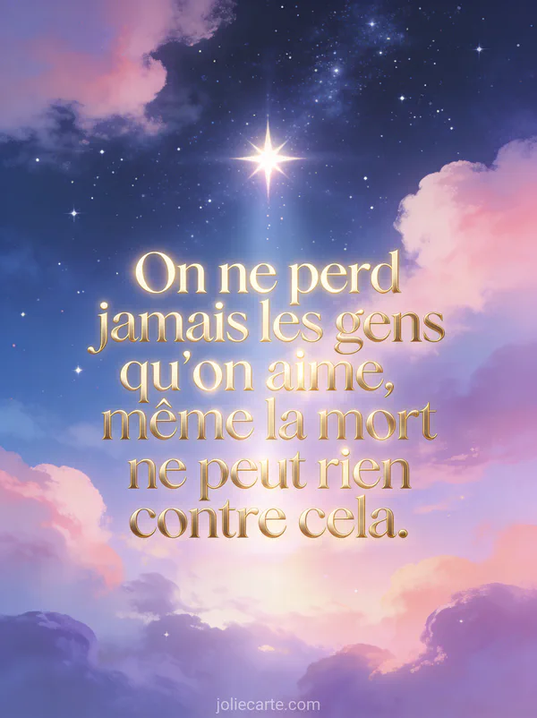 Ciel étoilé profond avec une étoile plus brillante que les autres et nuages teintés de rose et violet