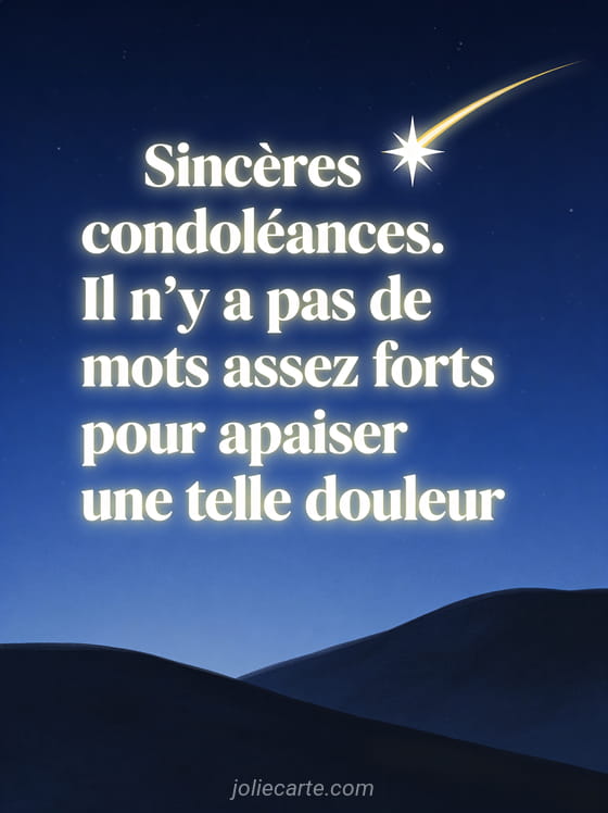 Étoile brillante dans un ciel nocturne bleu profond avec traînée de lumière dorée et collines