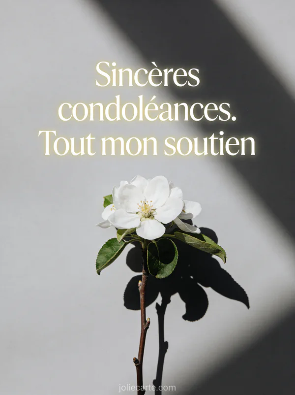 Branche de fleur de pommier blanche sur fond gris clair style épuré avec lumière naturelle douce