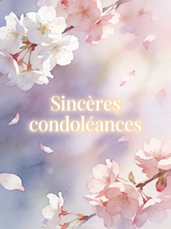 Aquarelle délicate de fleurs de cerisier blanches et roses sur fond pastel avec pétales flottants