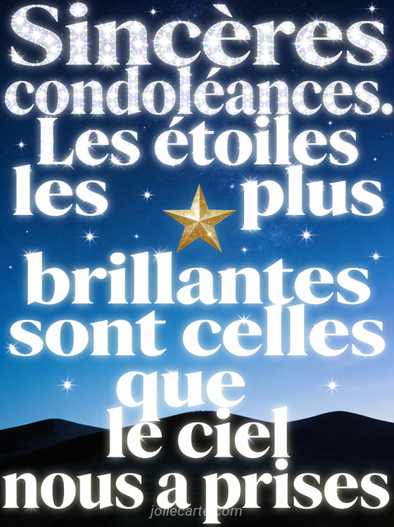 Ciel nocturne bleu profond parsemé d'étoiles brillantes avec une étoile dorée plus grande au centre