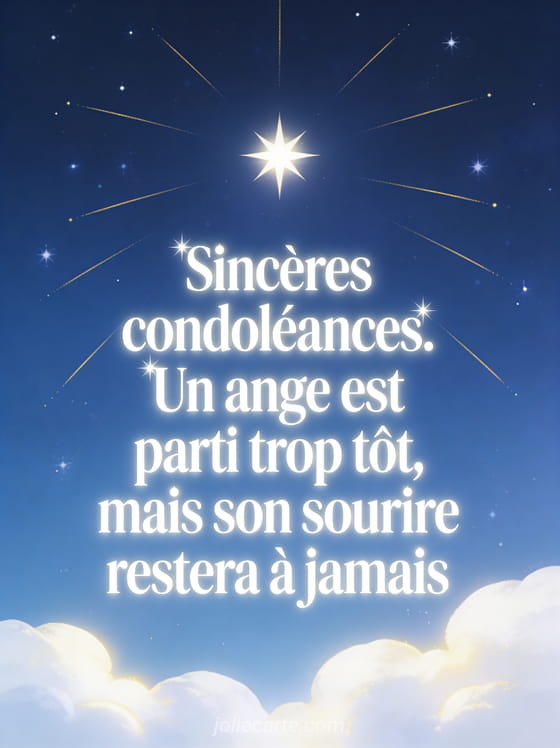 Étoile brillante dans un ciel bleu nuit avec petites étoiles autour nuages blancs lumineux et rayon de lumière dorée