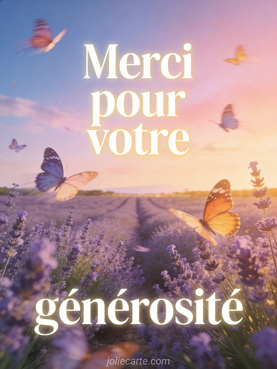 Champ de lavande sous lumière dorée de fin de journée avec papillons colorés et ciel dégradé bleu et rose