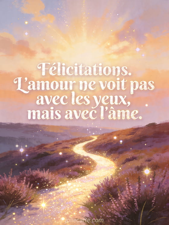 Illustration d'une colline de bruyère avec un chemin lumineux sous un ciel éclatant