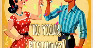 Let's raise our glasses to your Birthday!