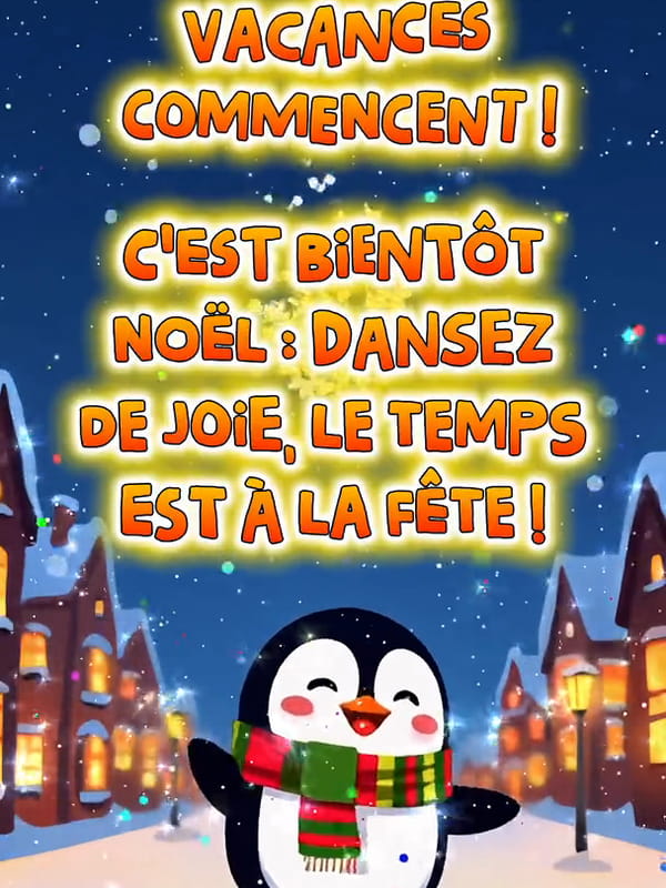 Joyeuses fêtes de fin d'année : carte vacances de Noël 🎄 - JolieCarte