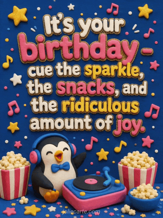 happy birthday friend animated gif - Free image 🎊 - JolieCarte