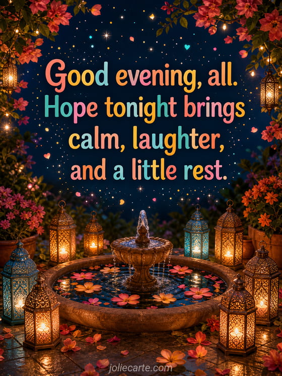 good evening everyone - Free card 🌆 - JolieCarte