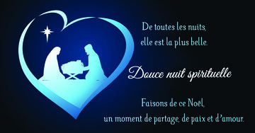 Aperçu de la carte : « De toutes les nuits, elle est la plus belle... Faisons de ce Noël, un moment... »