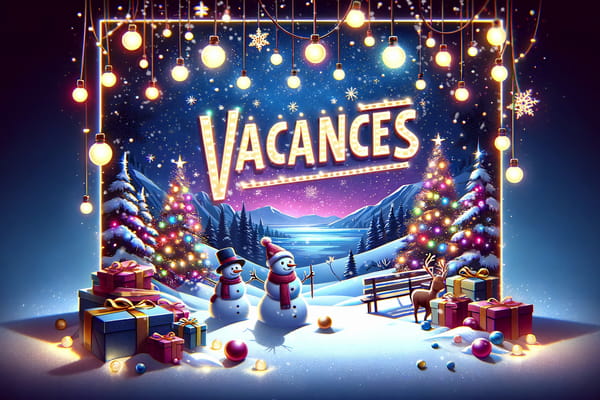 Carte Bonnes Vacances de Noël - Carte Virtuelle Gratuite - JolieCarte