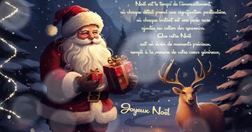 Aperçu de la carte : « Noël est le temps de l'émerveillement, où chaque instant est une perle rare... »