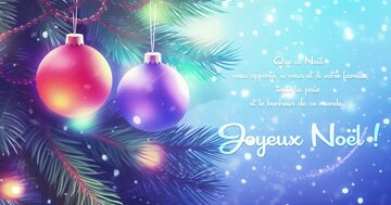 Aperçu de la carte : « Que ce Noël vous apporte, à vous et votre famille, paix et bonheur... »