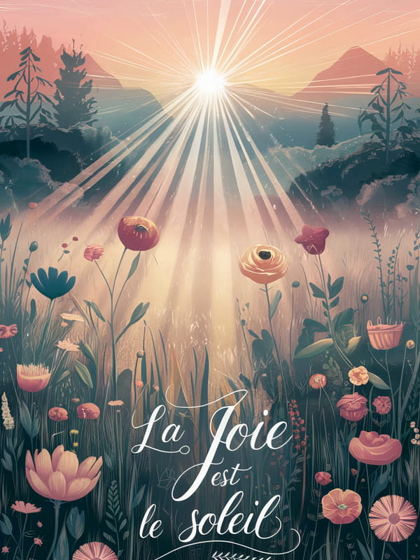 Carte Citation sur la Joie | Le soleil des âmes - JolieCarte