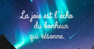 Aperçu de la carte : La joie est l'écho du bonheur qui résonne.