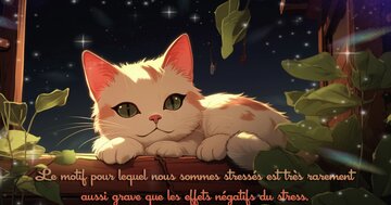 Aperçu de la carte : « Le motif pour lequel nous sommes stressés est très rarement aussi grave que ses effets... »