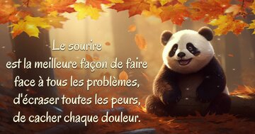 Aperçu de la carte : « Le sourire est la meilleure façon de faire face à tous les problèmes... »