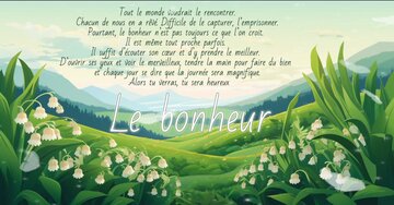 Aperçu de la carte : « Le bonheur n'est pas ce que l'on croit, il est tout proche... »