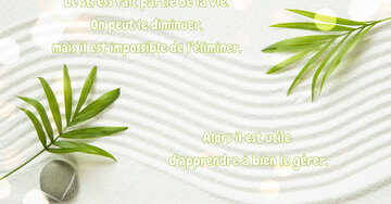 Aperçu de la carte : « Le stress fait partie de la vie... apprendre à bien le gérer. »