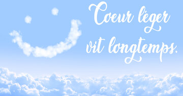 Aperçu de la carte : Cœur léger vit longtemps.