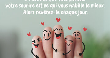 Aperçu de la carte : « De tout ce que vous portez, votre sourire... »