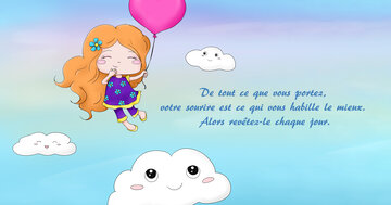 Aperçu de la carte : « De tout ce que vous portez, votre sourire est ce qui vous habille le mieux... »