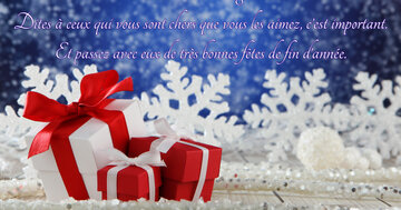 Aperçu de la carte : "Que Noël vous apporte une montagne d'amour et de très bonnes fêtes en famille..."